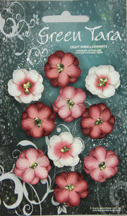 GREEN TARA FLOWERS CHERRY BLOSSOM RED- 10 FLOWERS CPR
